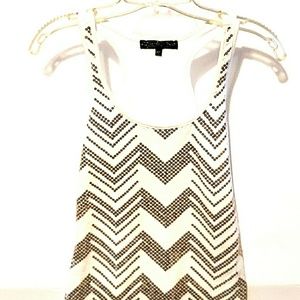 Almost Famous White Sequined Tank Top
